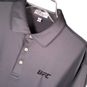 Peter Millar Summer Comfort UFC Logo Gray Men's Large Stretch Performance Polo